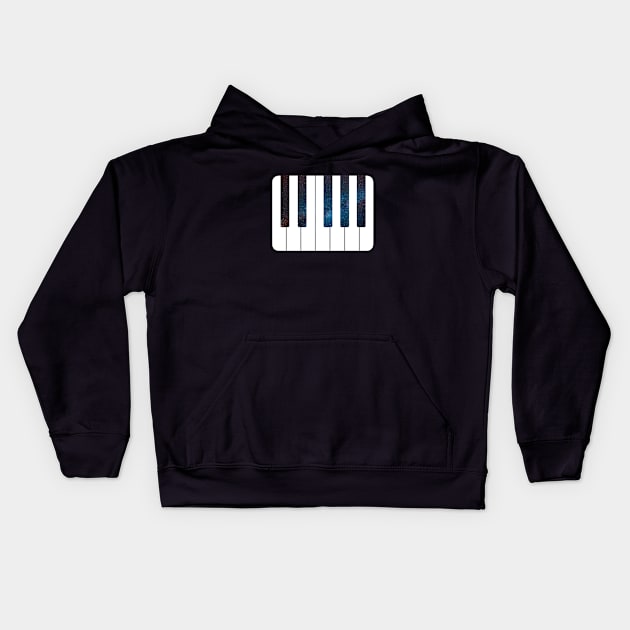 Infinite Keyboard - Psychedelic Space Pianist Keyboard Player Kids Hoodie by zap